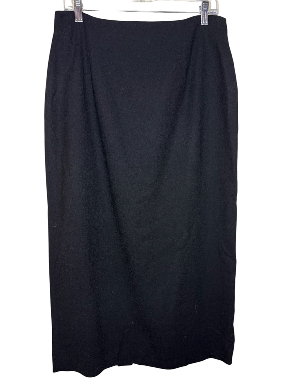 Vintage Jones New York Wool Maxi Skirt Fully Lined Black Size 14